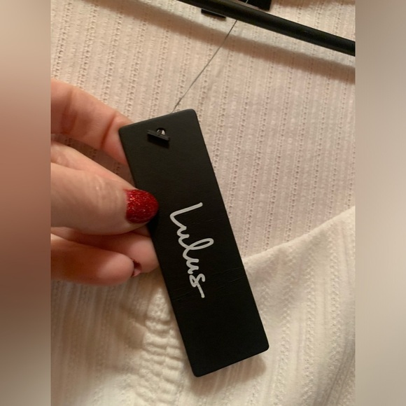 Lulu’s NWT Constant Cuteness White Ribbed Knit Long Sleeve Top. Size small - Picture 7 of 9